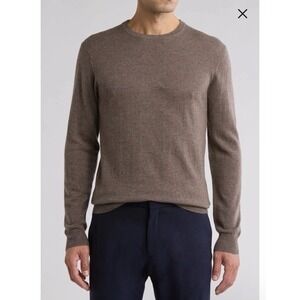 Rodd & Gunn Men's Large Wool & Cashmere Crewneck Sweater Malt Brown Minimal